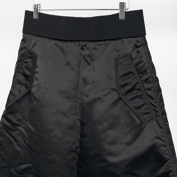 Acne Studios Pag Bomber Black Nylon A-Line Midi Skirt - Picture 3 of 8